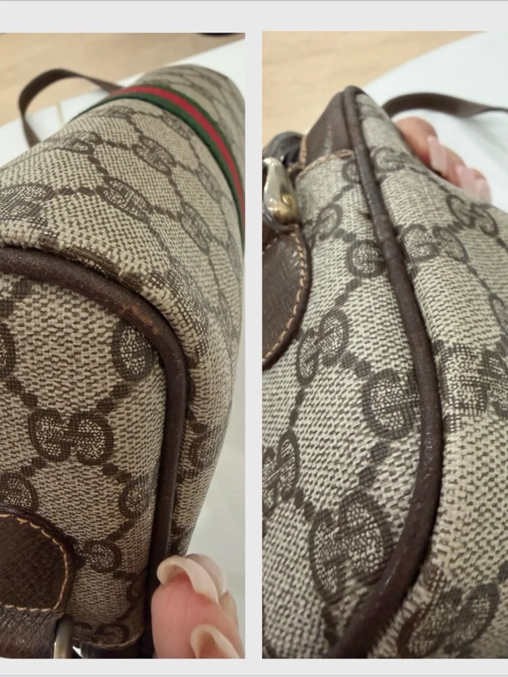Vintage Gucci 010 378 GG Web Sherry Line Crossbody Bag